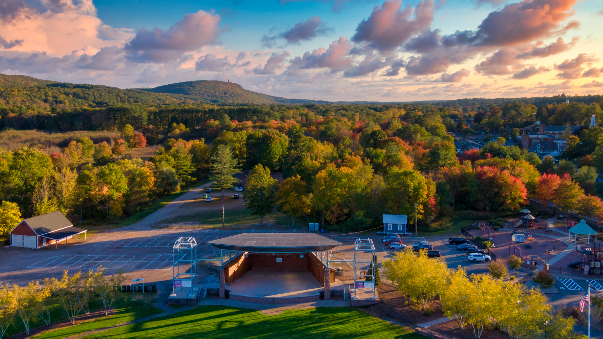 Simsbury Meadows Performing Arts Center at Sunset